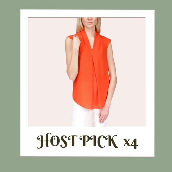 Michael Kors pinstripe crepe pleated top - Picture 2 of 9